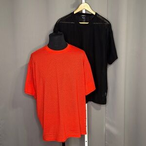 Forever 21 Mesh Men's Shirt - Black and Red Size XL